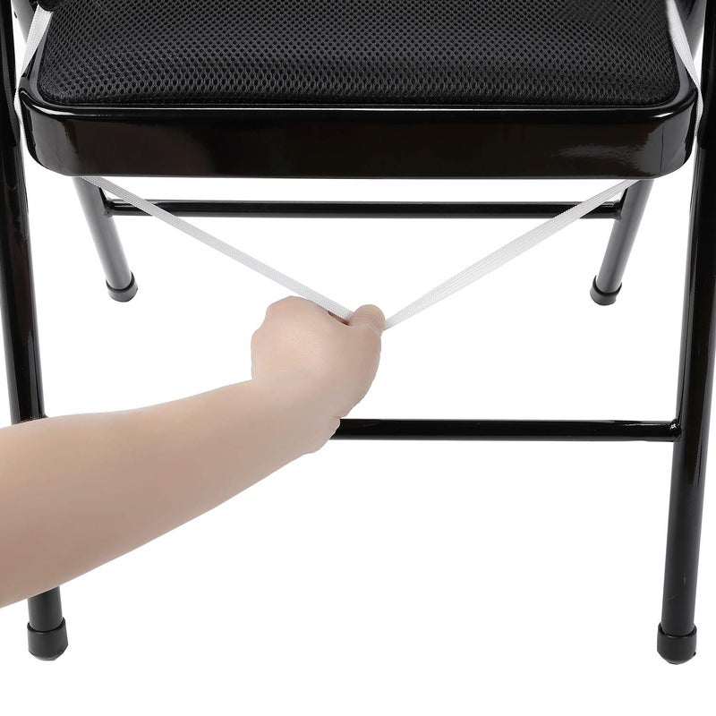 Peomeise Stretch Spandex Folding Chair Cover for Wedding Party Dining Banquet Event (Champagne,12pcs) - Image 3